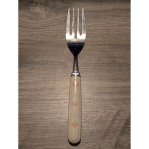 Vintage Corelle‎ Forever Yours Replacement Flatware Serving Fork 9.25" Hearts